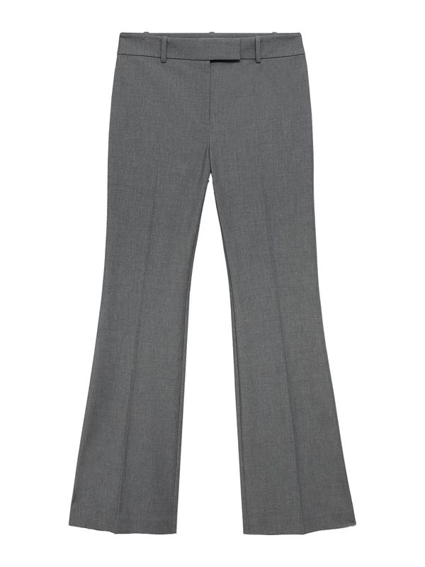 MANGO MANGO Hlače na crtu  siva melange