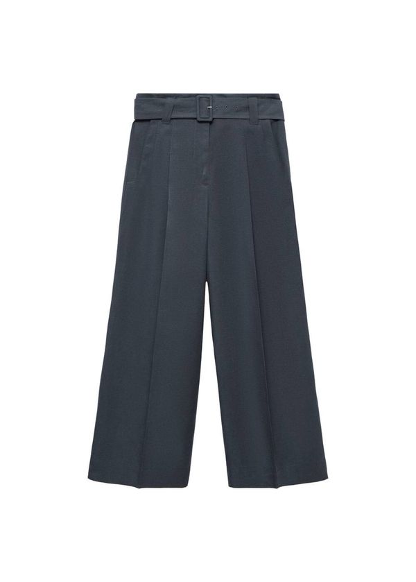 MANGO MANGO Hlače na crtu 'Yati'  morsko plava