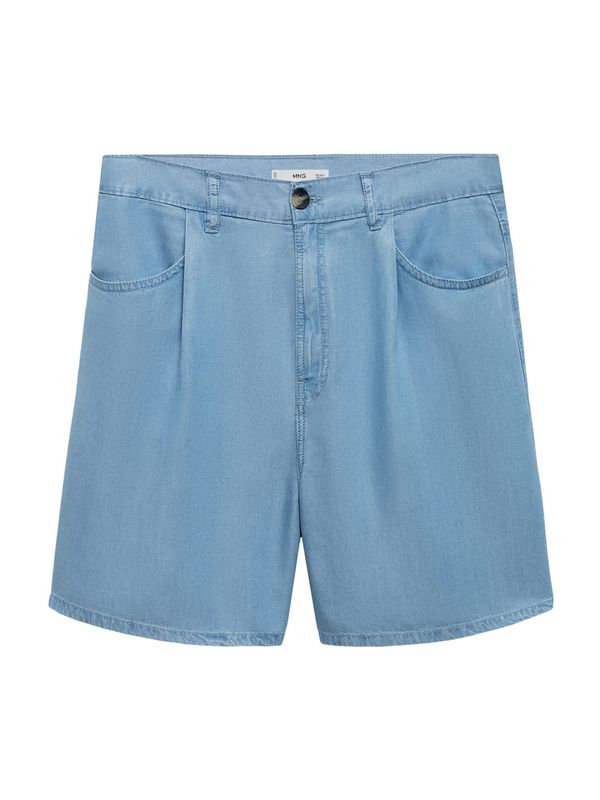 MANGO MANGO Hlače s naborima 'ALESSIA'  svijetloplava