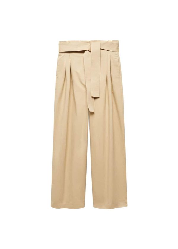 MANGO MANGO Hlače s naborima 'Jhonny'  pijesak