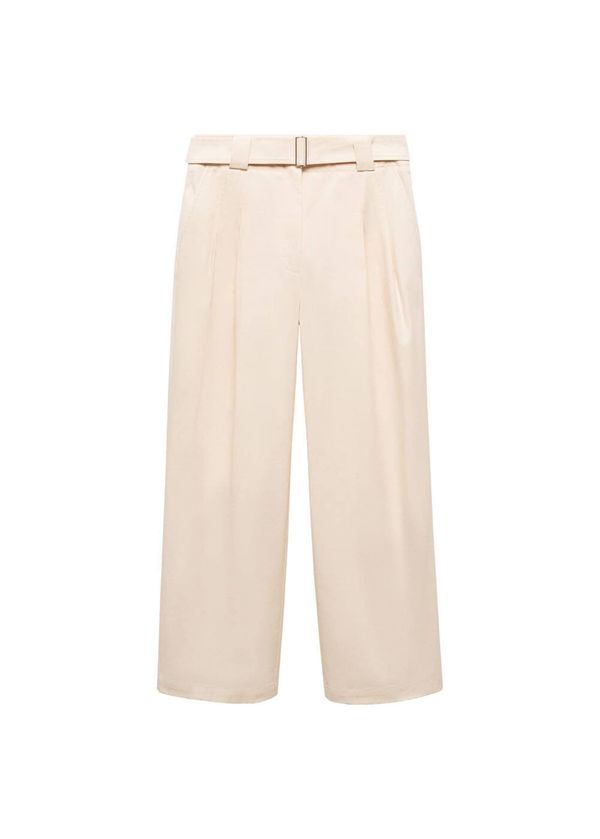 MANGO MANGO Hlače s naborima 'Myriam'  svijetlobež