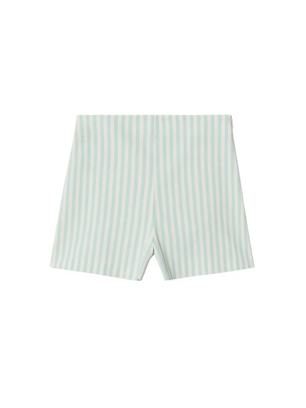MANGO MANGO Hlače 'Sorbet'  pastelno zelena / bijela