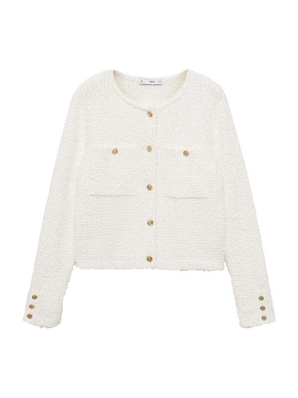 MANGO MANGO Kardigan 'ANTONIA'  ecru/prljavo bijela