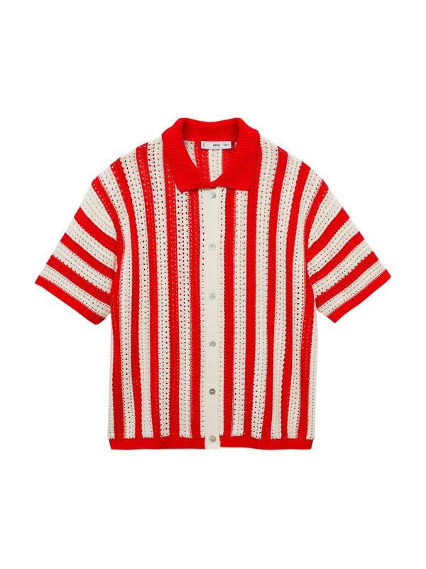 MANGO MANGO Kardigan 'CINQUE'  crvena / bijela