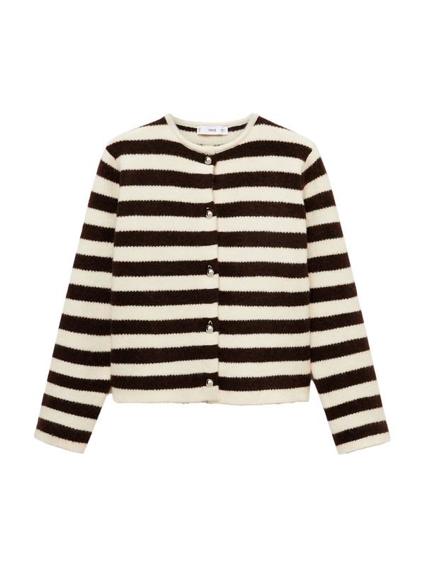 MANGO MANGO Kardigan 'ELIOTER'  svijetlobež / čokolada