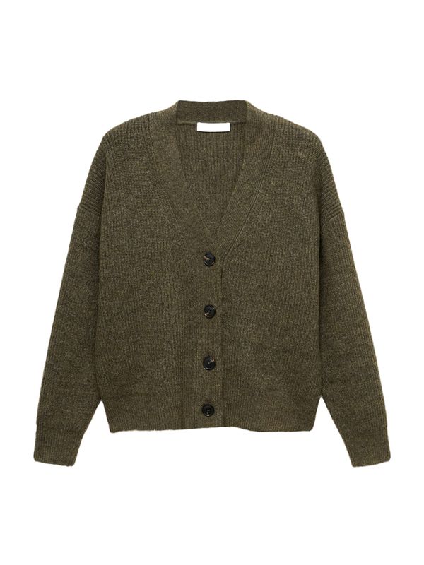 MANGO MANGO Kardigan 'ERIZO'  zelena melange