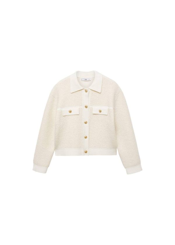 MANGO MANGO Kardigan 'Nuria'  ecru/prljavo bijela