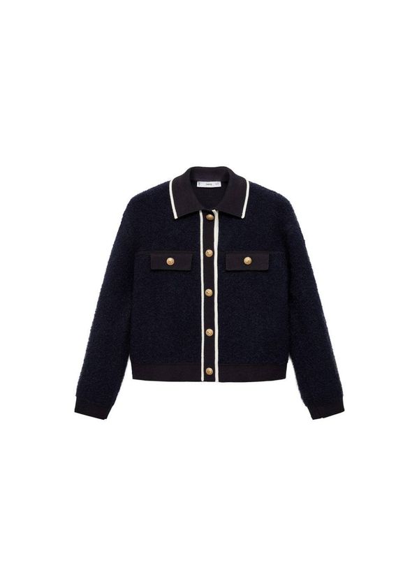 MANGO MANGO Kardigan 'Nuria'  mornarsko plava / bijela