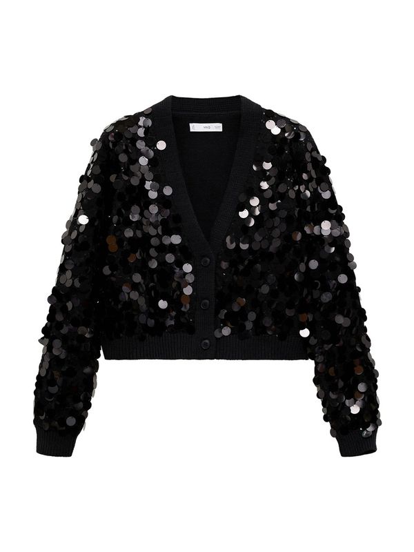 MANGO MANGO Kardigan 'Papagayo'  crna