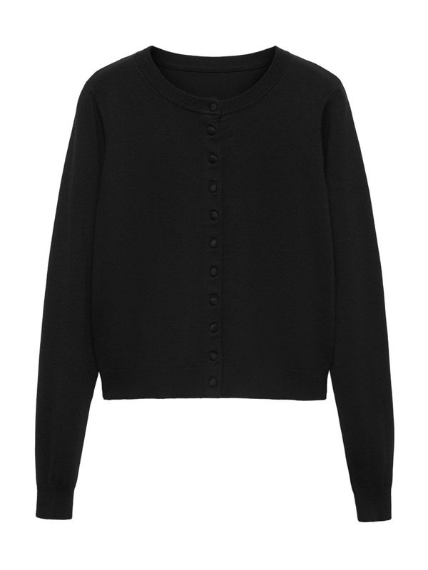 MANGO MANGO Kardigan 'PESTO'  crna