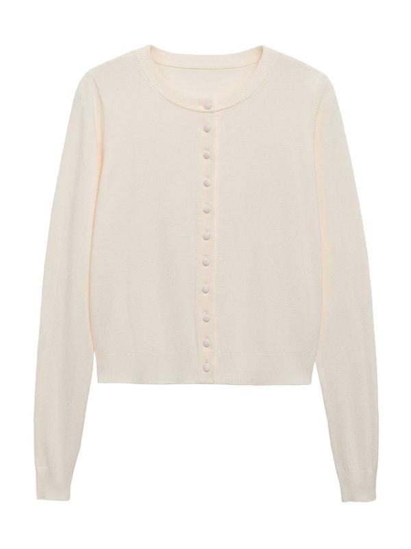 MANGO MANGO Kardigan 'PESTO'  svijetlobež