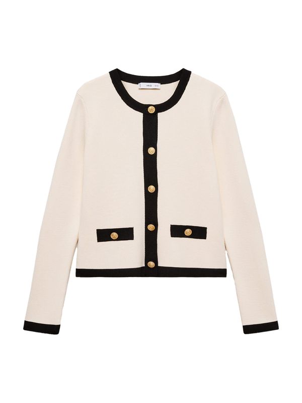 MANGO MANGO Kardigan 'PIA'  bež / crna