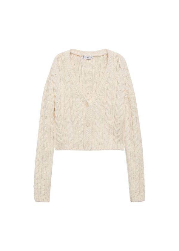 MANGO MANGO Kardigan 'Trenzi'  svijetlobež