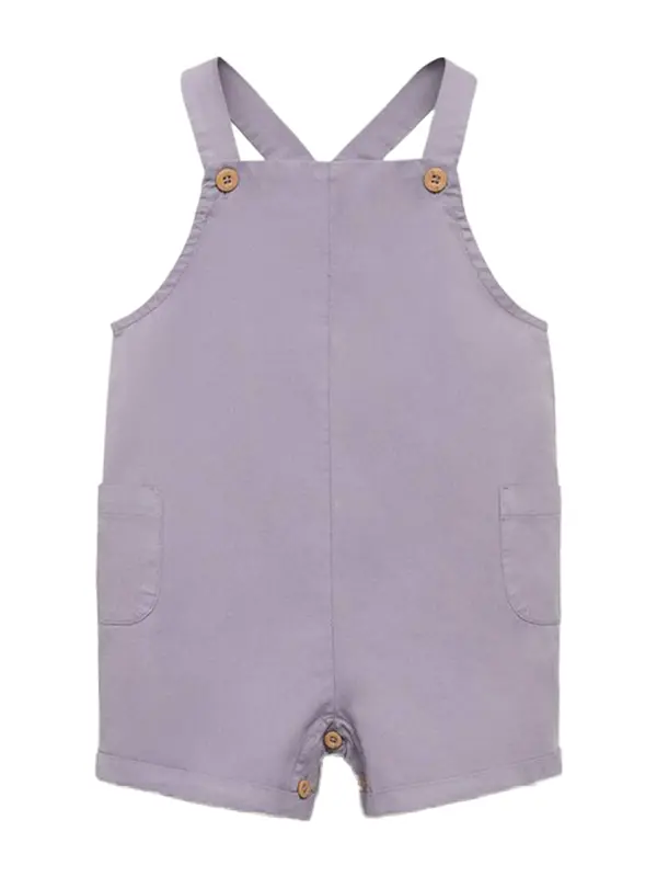 Mango MANGO KIDS Hlače s tregerima 'MALVITA'  sivkasto ljubičasta (mauve)