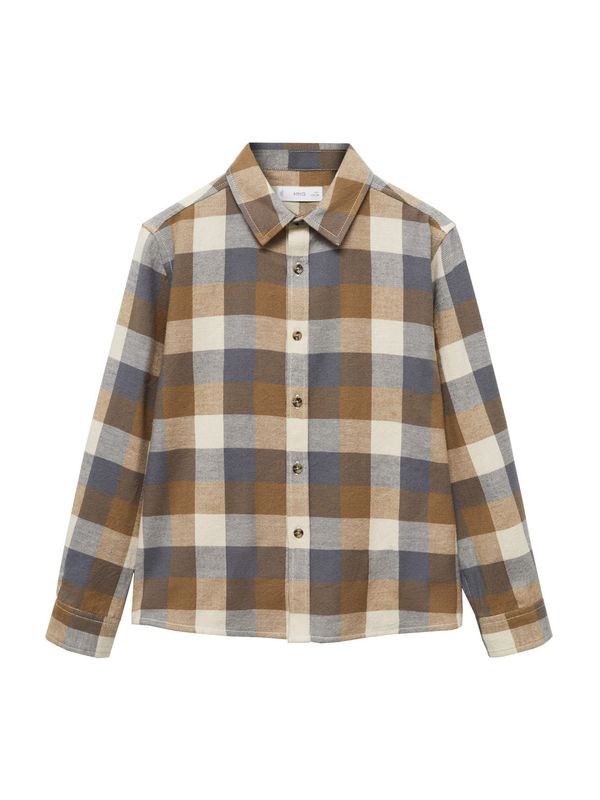 MANGO KIDS MANGO KIDS Košulja 'MARCOS'  sivkasto bež / opal / smeđa / karamela