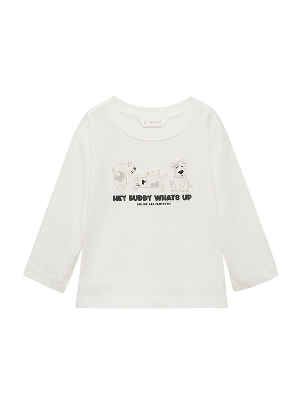 MANGO KIDS MANGO KIDS Majica 'BUDDY'  siva / crna / bijela