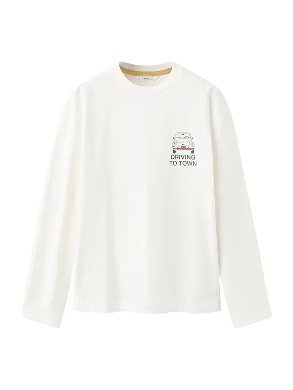 MANGO KIDS MANGO KIDS Majica 'DRIVING'  smeđa / crna / prljavo bijela