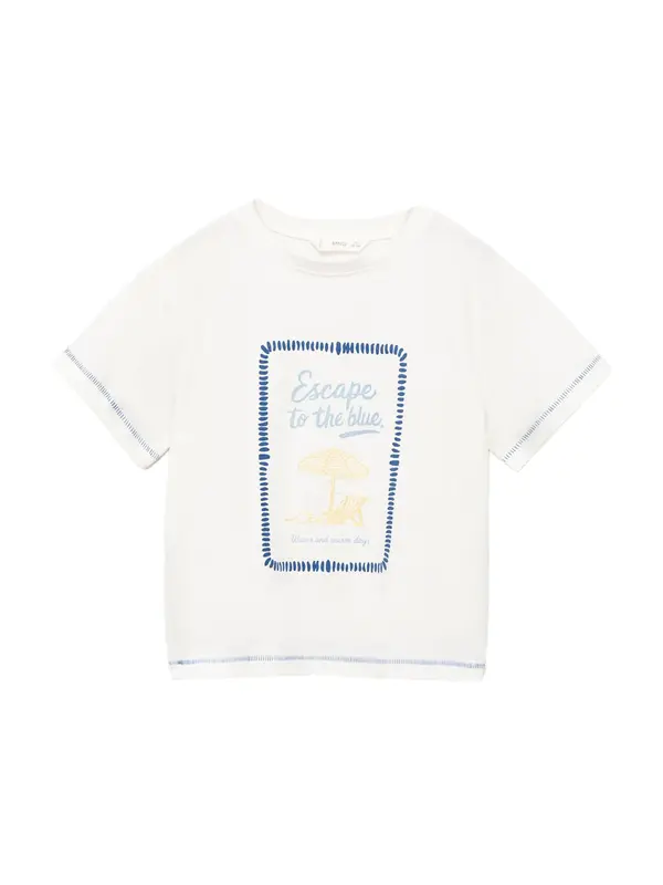 MANGO KIDS MANGO KIDS Majica 'ESCAPE'  plava / svijetloplava / pastelno žuta / prljavo bijela