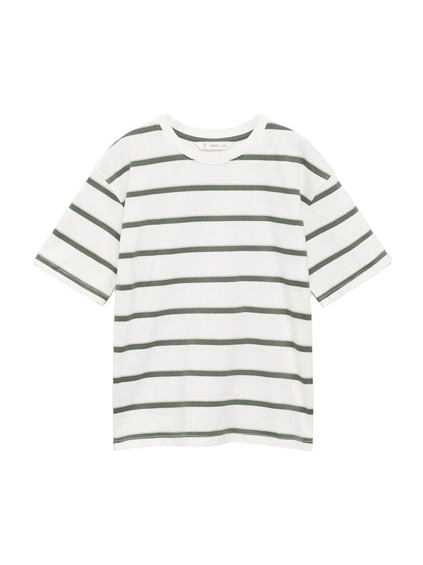 MANGO KIDS MANGO KIDS Majica 'FRESH'  tamno zelena / bijela