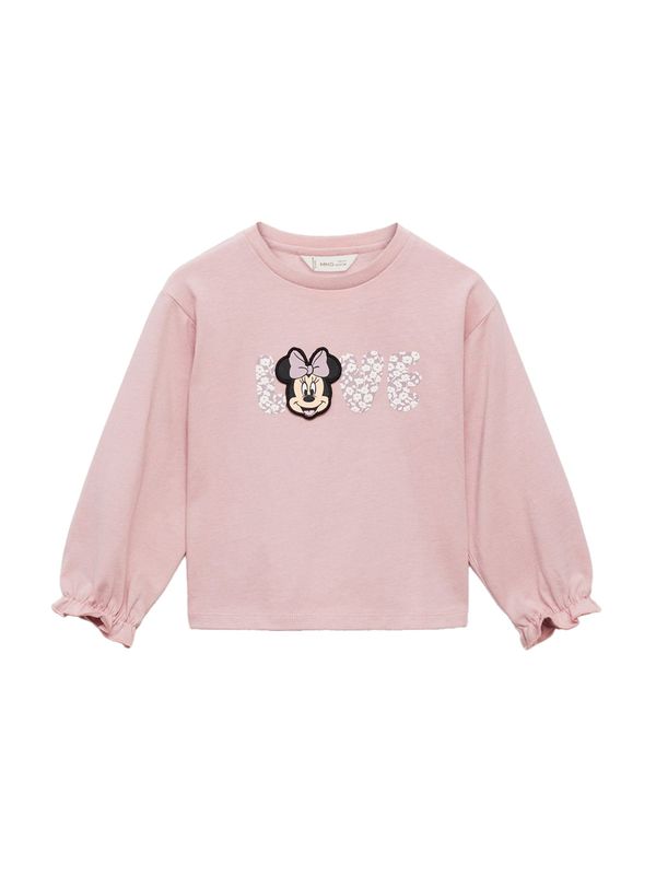 MANGO KIDS MANGO KIDS Majica 'LOVE'  lila / roza / crna / bijela