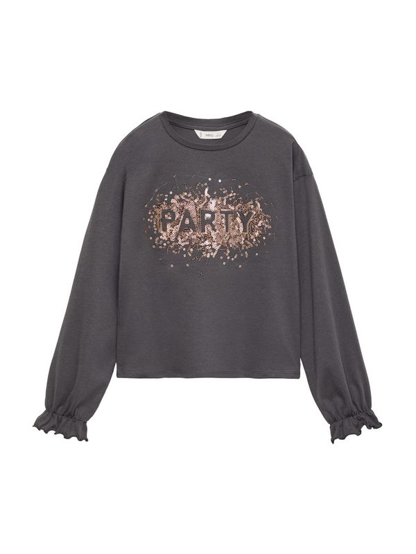 MANGO KIDS MANGO KIDS Majica 'PARTY'  rozo zlatna / antracit siva