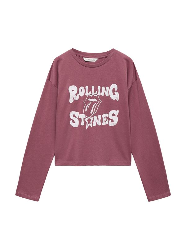 MANGO KIDS MANGO KIDS Majica  patlidžan / bijela