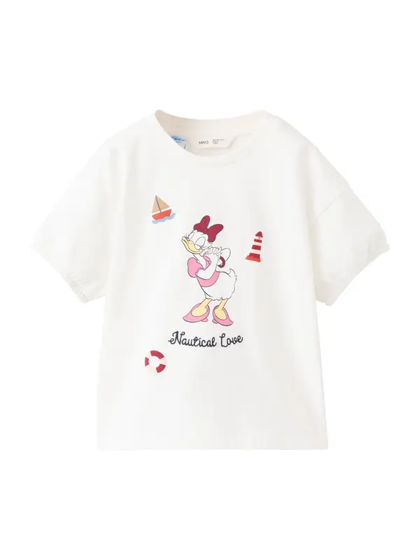 MANGO KIDS MANGO KIDS Majica 'PDLOVE'  pastelno žuta / pastelno roza / tamno crvena / prljavo bijela