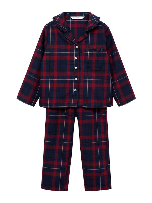 MANGO KIDS MANGO KIDS Pidžama set  mornarsko plava / tamno crvena