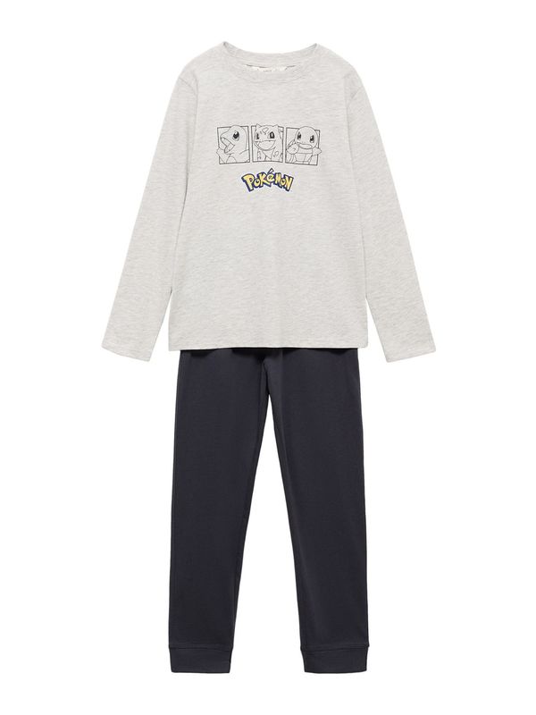 MANGO KIDS MANGO KIDS Pidžama set 'POKEGLOW'  plava / žuta / antracit siva / svijetlosiva
