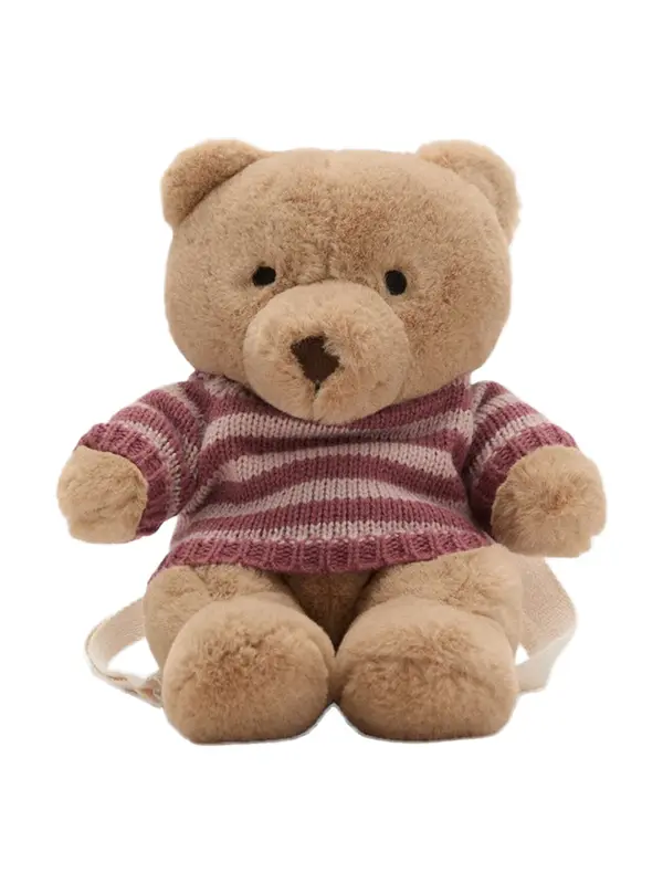 Mango MANGO KIDS Ruksak 'BEAR'  tamno bež / lila / ljubičasto crvena