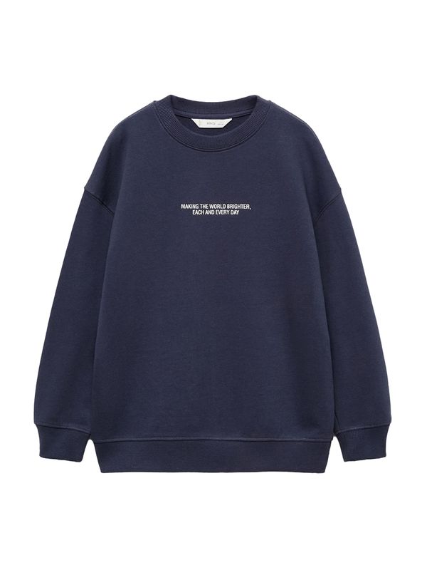 MANGO KIDS MANGO KIDS Sweater majica 'BERTO8'  mornarsko plava / bijela