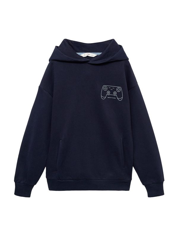 MANGO KIDS MANGO KIDS Sweater majica 'GAMER'  mornarsko plava / pastelno plava / bijela