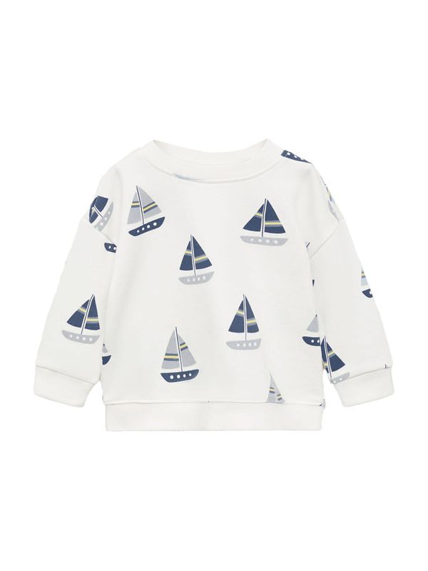 MANGO KIDS MANGO KIDS Sweater majica  morsko plava / svijetlosiva / prljavo bijela