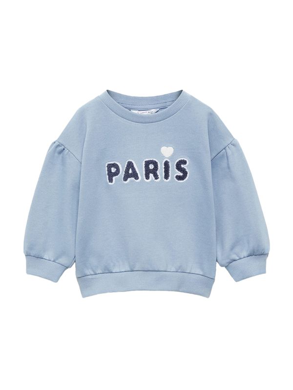 MANGO KIDS MANGO KIDS Sweater majica 'PARIS'  svijetloplava / tamno plava / bijela