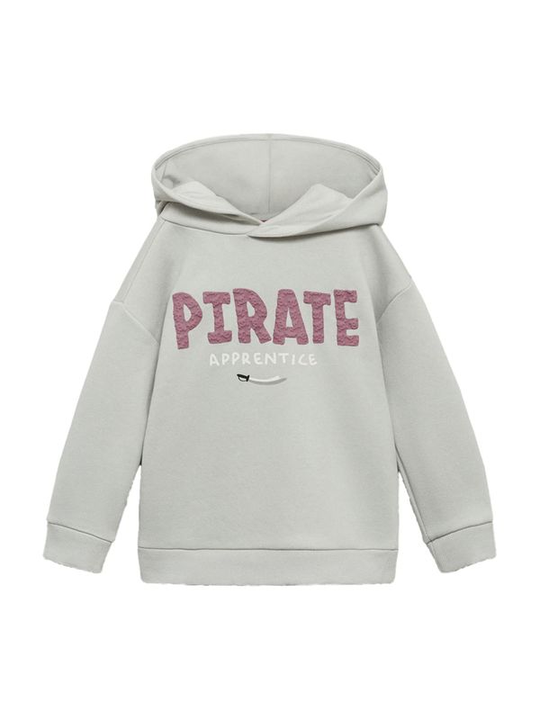 MANGO KIDS MANGO KIDS Sweater majica 'PIRATE'  svijetlosiva / ružičasta / bijela