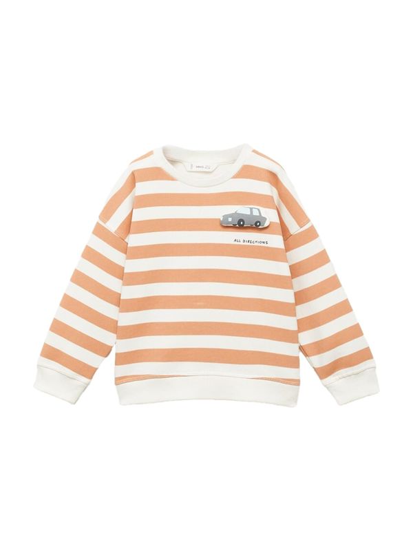 MANGO KIDS MANGO KIDS Sweater majica 'SHARE'  karamela / prljavo bijela