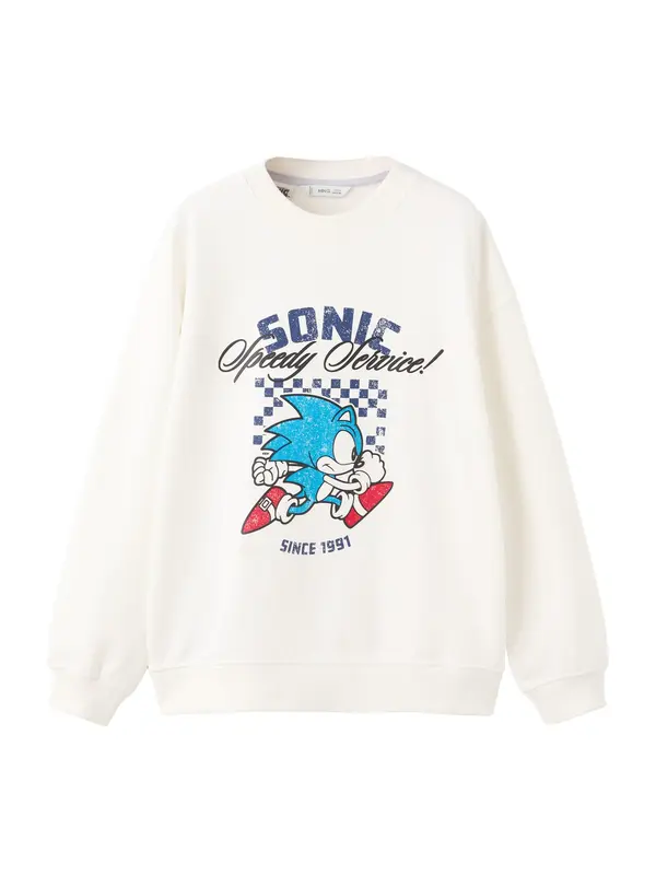 Mango MANGO KIDS Sweater majica 'SONRING'  azur / tamno plava / crna / bijela