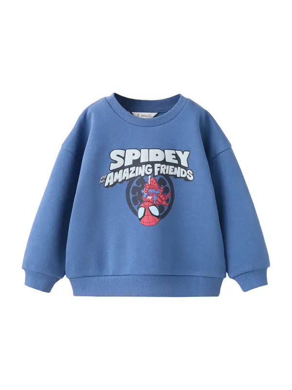 Mango MANGO KIDS Sweater majica 'SPNET'  opal / svijetlosiva / svijetlo crvena / crna