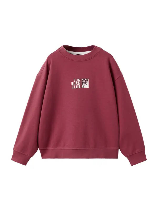 Mango MANGO KIDS Sweater majica 'SUNBURN'  boja pijeska / trešnja crvena