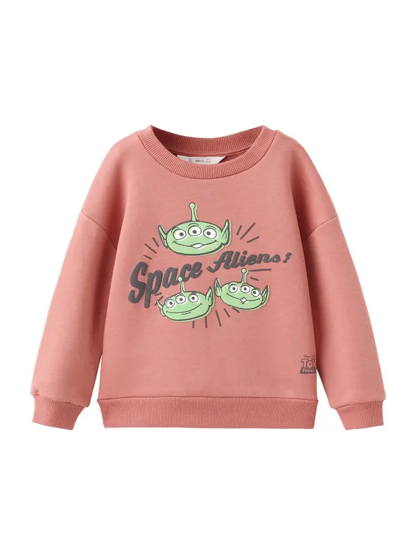 Mango MANGO KIDS Sweater majica 'TOY ALIEN'  antracit siva / svijetlozelena / koraljna / bijela