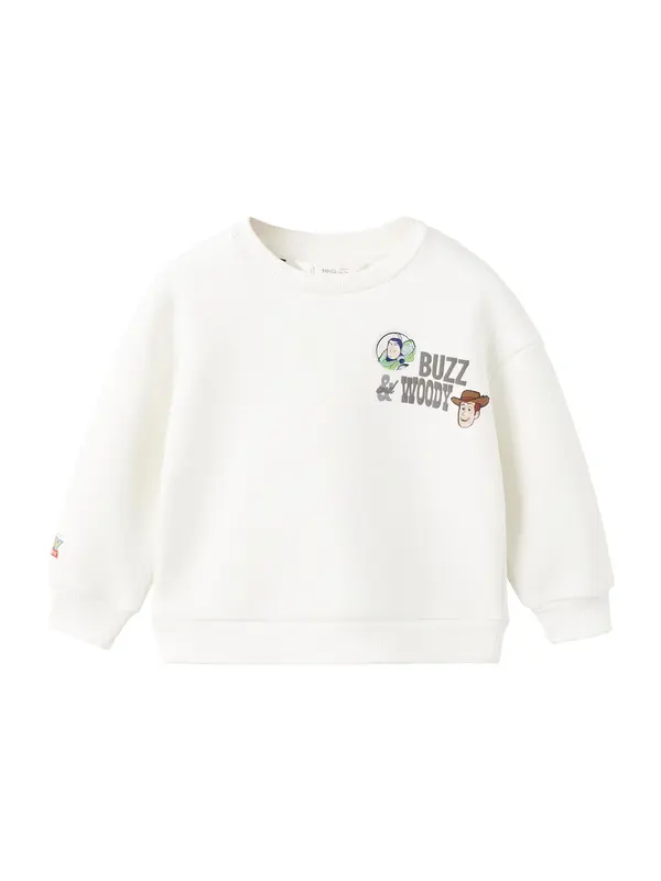 Mango MANGO KIDS Sweater majica 'TOYWOODY'  azur / smeđa / kivi zelena / prljavo bijela