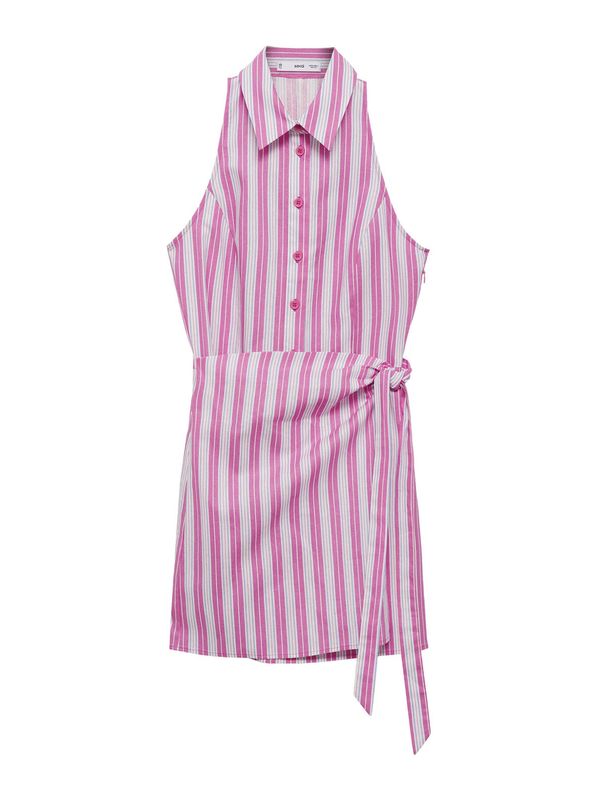 MANGO MANGO Košulja haljina  golublje plava / svijetloroza / bijela