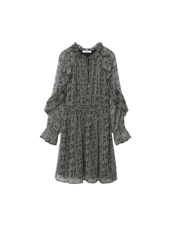 MANGO MANGO Košulja haljina 'GRACE'  crna / bijela