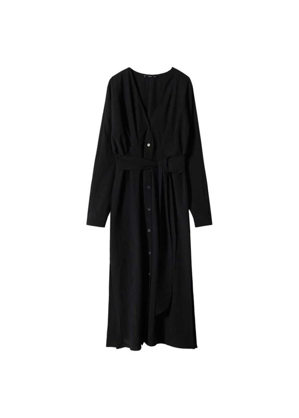 MANGO MANGO Košulja haljina 'Lotus'  crna