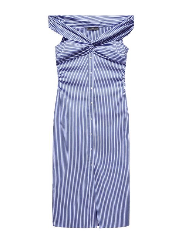 MANGO MANGO Košulja haljina 'Norma'  svijetloplava / bijela