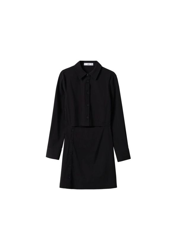 MANGO MANGO Košulja haljina 'Rene'  crna
