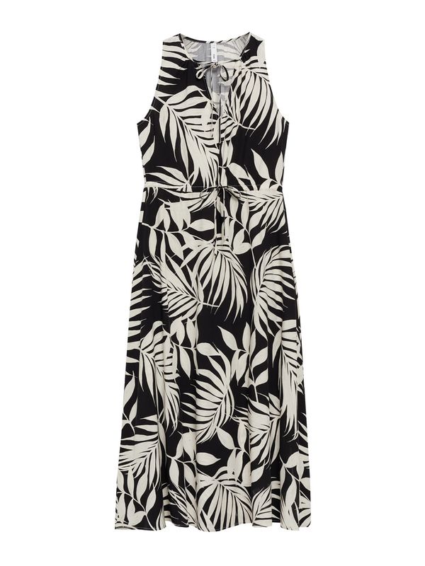 MANGO MANGO Ljetna haljina 'JULIA'  crna / bijela