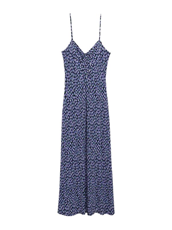 MANGO MANGO Ljetna haljina 'Pol'  svijetloplava / svijetlozelena / tamno ljubičasta / crna