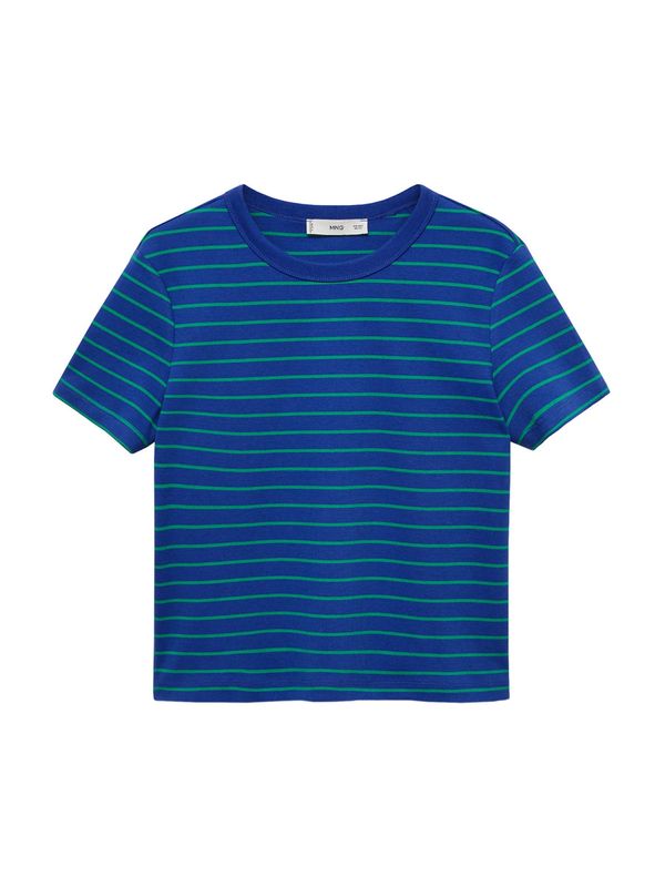MANGO MANGO Majica 'BOXY'  kobalt plava / zelena