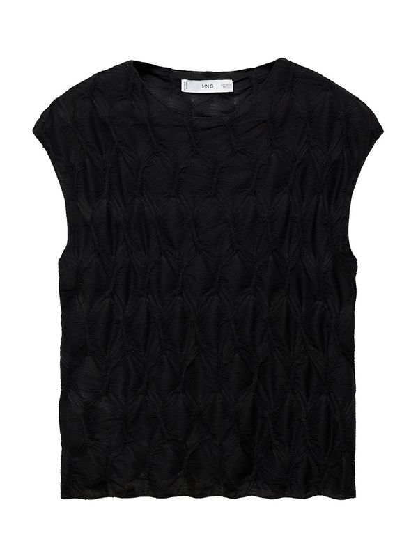 MANGO MANGO Majica 'CREAMY'  crna